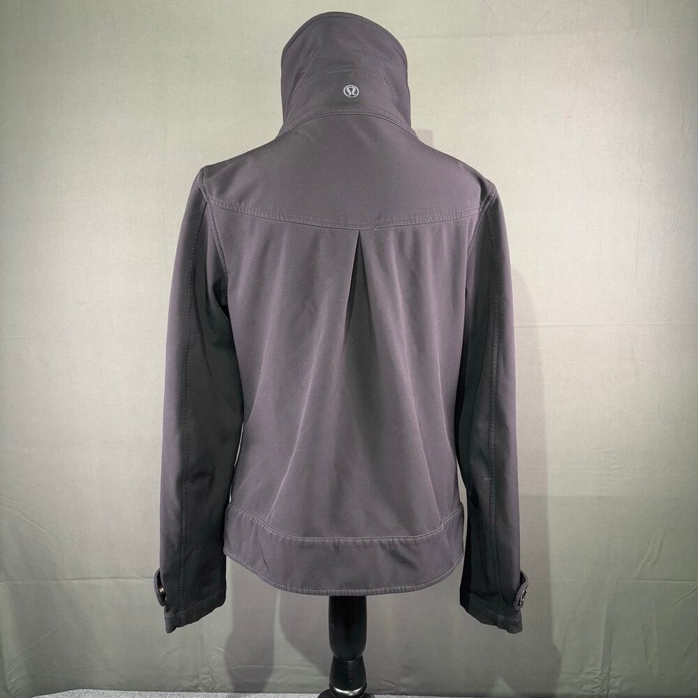 Lululemon Jacket Women 8 Rare Audrey Long Crop Waterproof Athleisure Coat Black - Picture 4 of 13